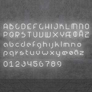 Artemide Alphabet of Light malé písmeno na stenu h