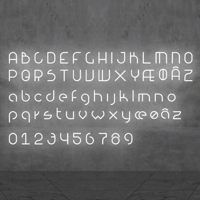 Artemide Alphabet of Light veľké písmeno stenu O