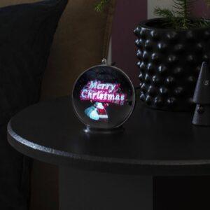 Hologramová 3D guľa Veselé Vianoce