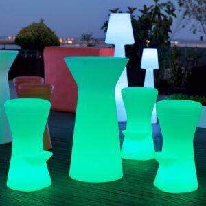 Newgarden Corfu barová LED stolička solár+batéria