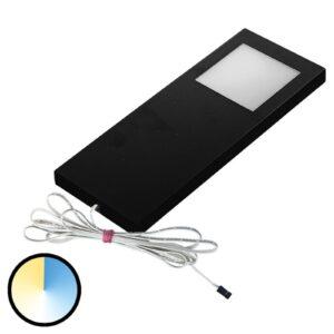 Podhľadové svetlo Dynamic LED SlimPad F 1ks čierne
