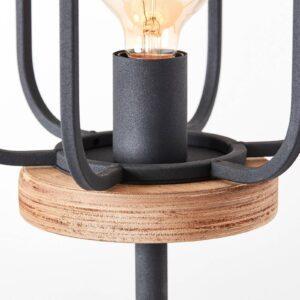 Stojaca lampa Tosh s dreveným detailom