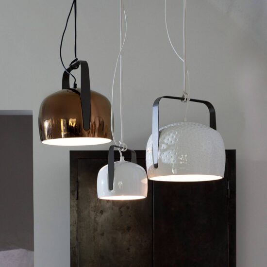 Karman Bag biela závesná lampa Ø 21 cm