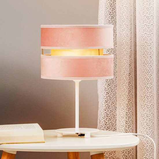 Stolová lampa Golden Duo 30 cm svetloružová/zlatá