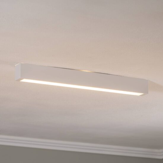 Stropné svietidlo Rovné biele 62 cm