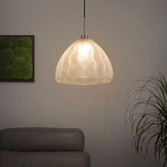 Závesná lampa Koral Bowl z PET fliaš